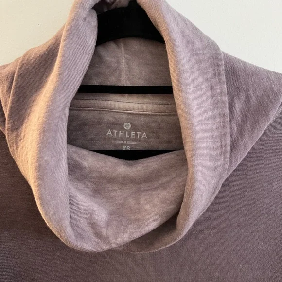 Athleta Eco Wash Turtleneck Sweatshirt Dress - Picture 2 of 3